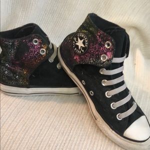Black with multiple color Converse